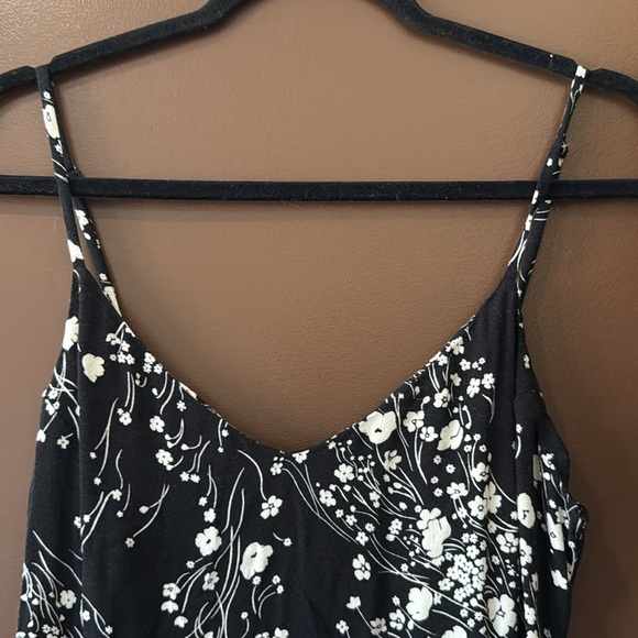 Reformation Black & White Floral Maxi Slip Dress - Picture 3 of 7
